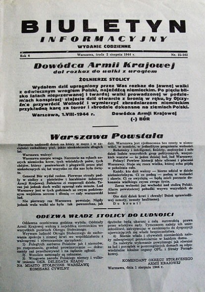 Biuletyn informacyjny o Powstaniu Warszawskim, fot.wikipedia.org